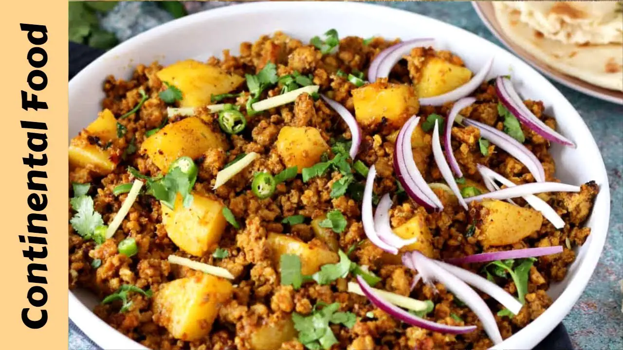 Dhaba Style Aloo Qeema Recipe - Keema Masala with Potatoes