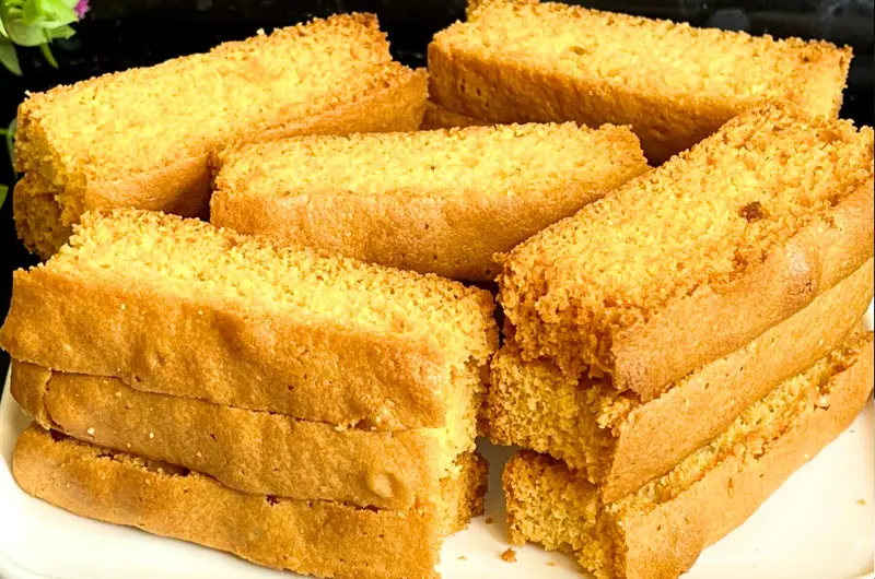 How to make Tea Time Crispy Cake Rusk | Homemade Dry Cake | Bakery Style Recipe