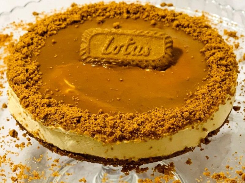 No-Bake Lotus Biscoff Cheesecake