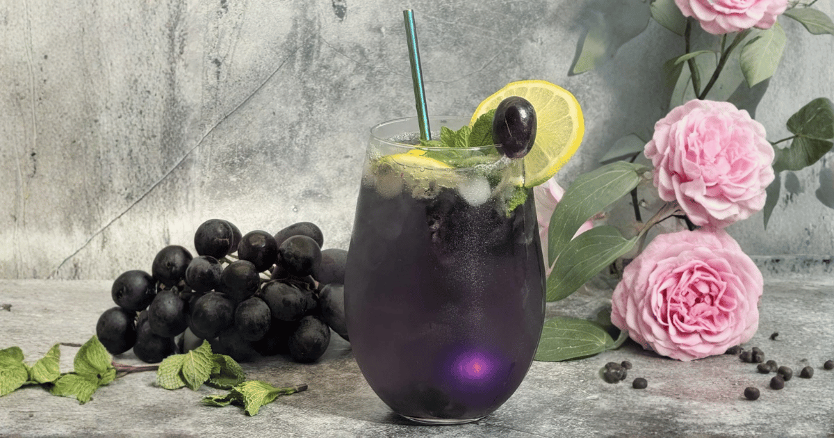 Refreshing Black Grapes Mojito!