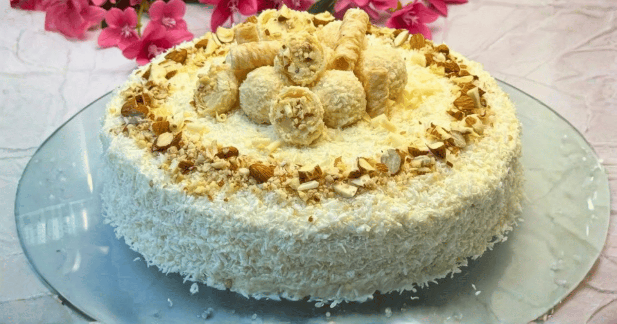 Coconut Raffaello Chocolate Cake | Bakery-Style