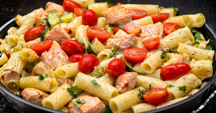 Creamy Italian Salmon Pasta 2 %continental food recipies%