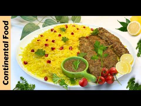 persian-lamb-kabab-with-saffron rice