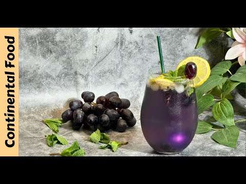 Refreshing Black Grapes Mojito! - Continental Food Recipes