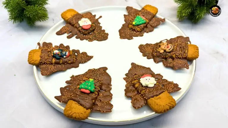 Continental Food Recipes 19 Christmas Tree Dessert with Biscoff & Chocolate